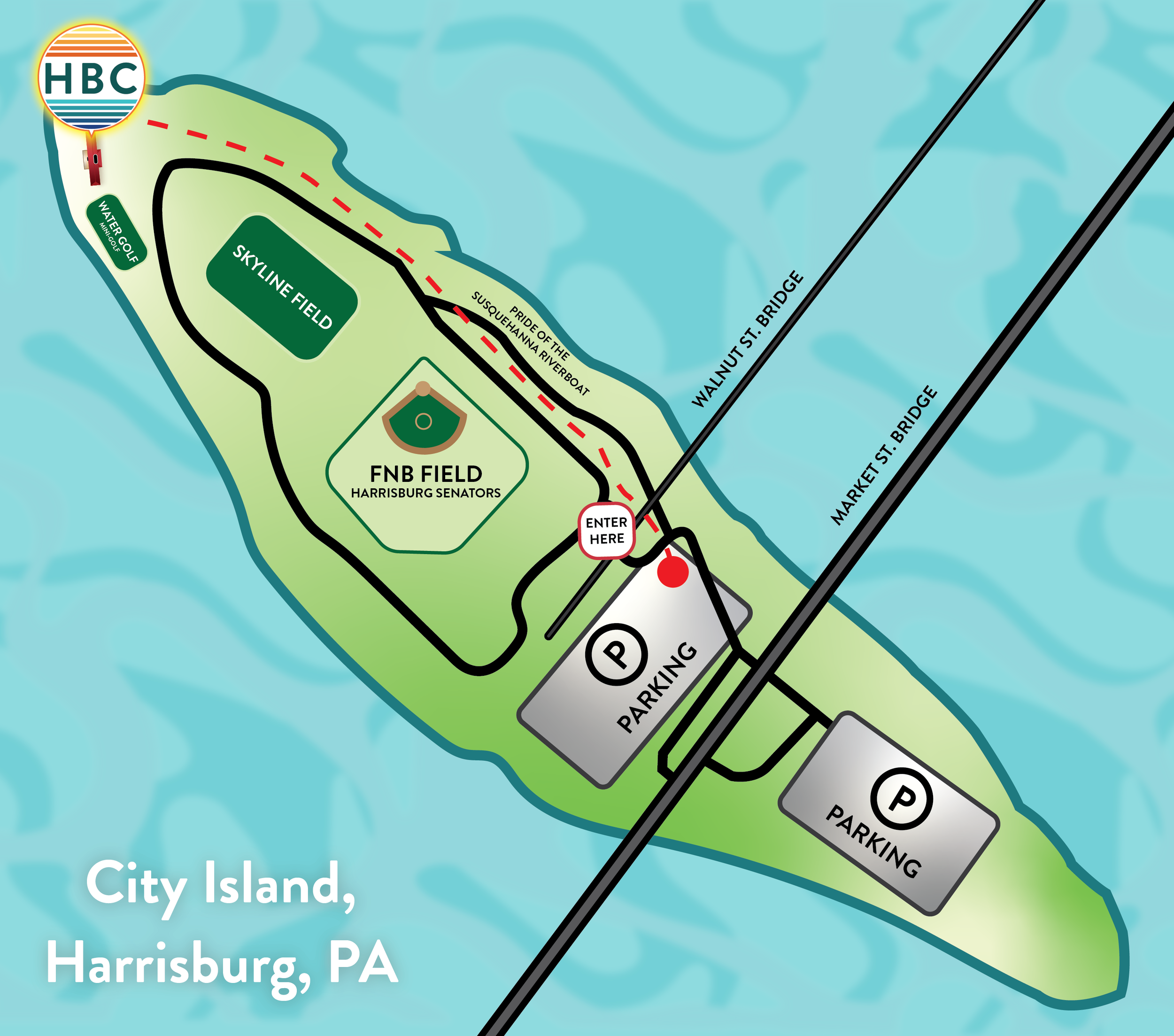 21-HBC-Map_v1-01 Map of City Island, Harrisburg, PA. Curtsey of HBC
